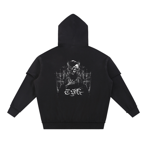 TSK Logo Double-Layered Hoodie