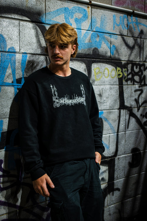 Caliginosity Wide Neck Sweater